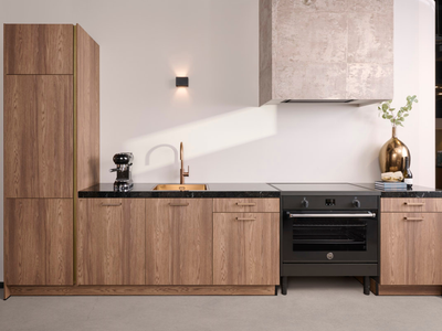 Houten rechte keuken