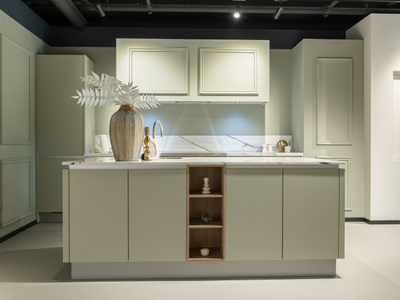Modern classic groene keuken