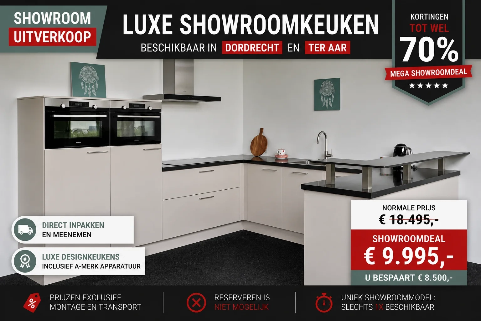 Showroomkeuken 16 (ENKEL IN DORDRECHT)