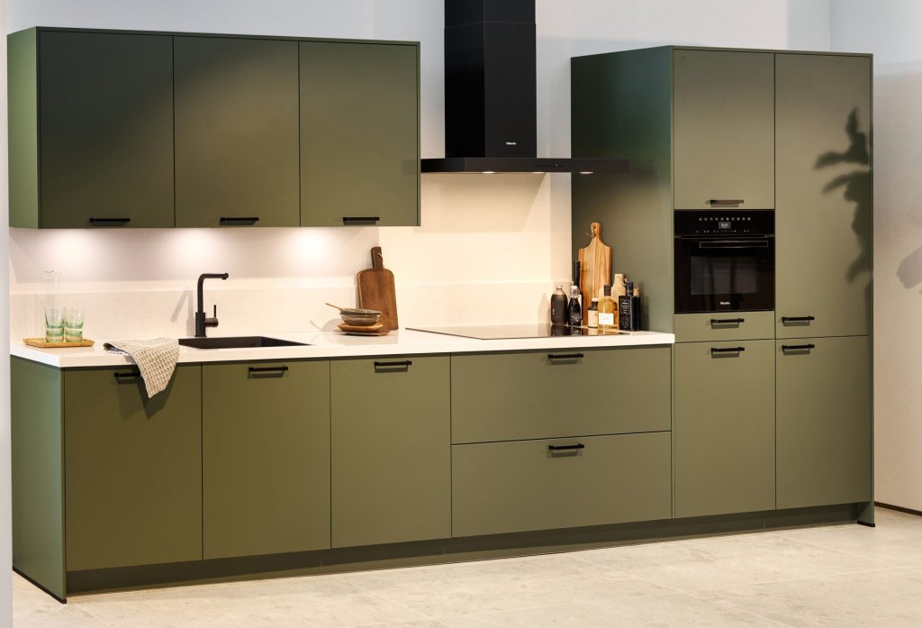 Moderne olijfgroene concept130 keuken