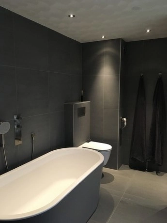 moderne badkamer met een vrijstaand badkuip